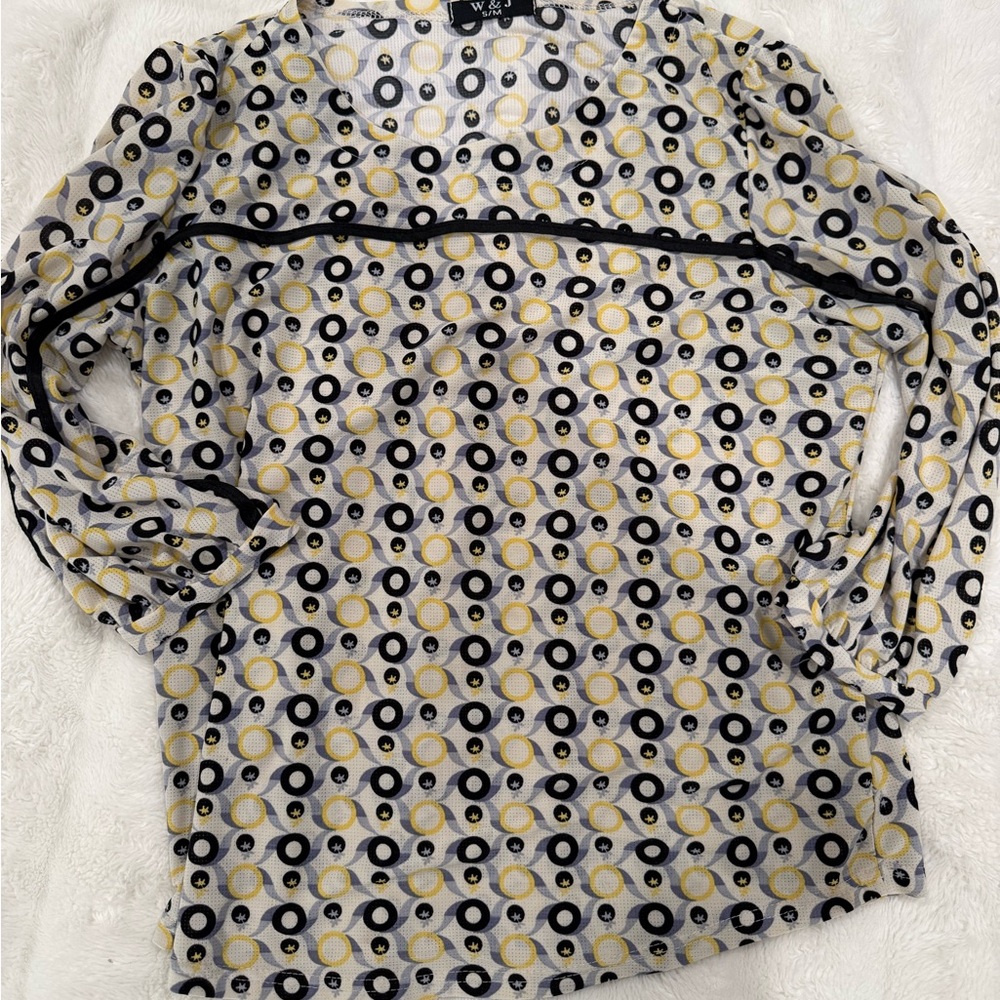 Stylish Sheer Patterned Women's Top